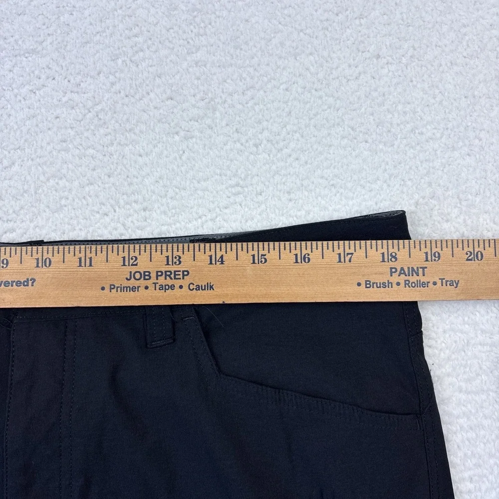 EDDIE BAUER 'Convertible Tech Pants' Mens 38/30 Black Zip-Off Stretch Hiking EUC